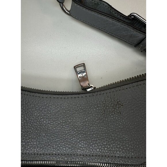 DAMAGED - Coach Rori Silver Stone Gray Granite Pebbled Leather Shoulder C2853 - Picture 6 of 12